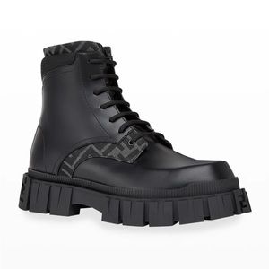 Fendi
Men's Force FF Leather Lug-Sole Combat Boots